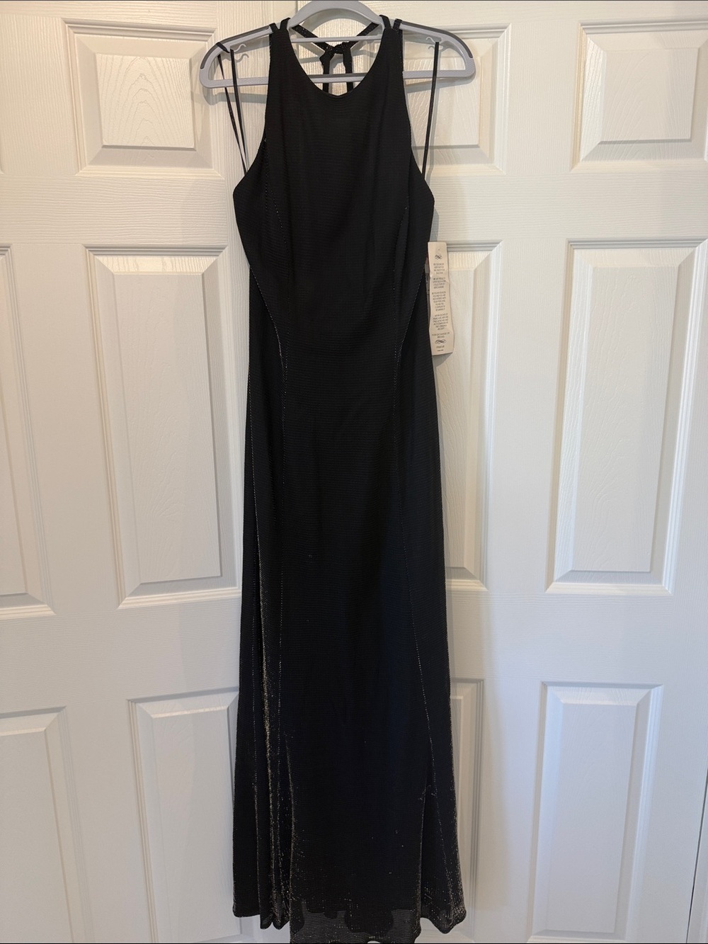 Macy's Vintage Iridescent Black Silver Gown